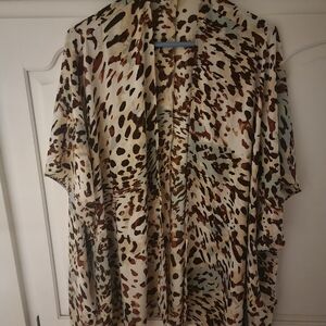 Maurices Women's Multicolor Animal Print Kimono